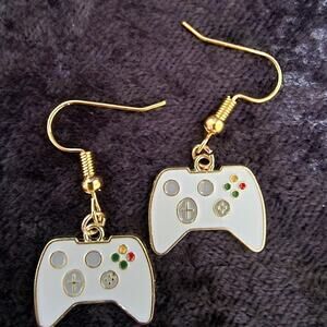 White XBox Game Controller Earrings